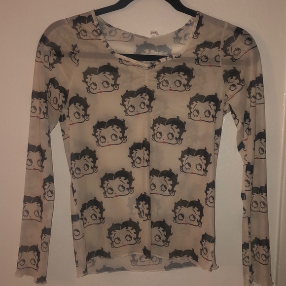 Betty Boop Tops - Betty Boop long sleeve